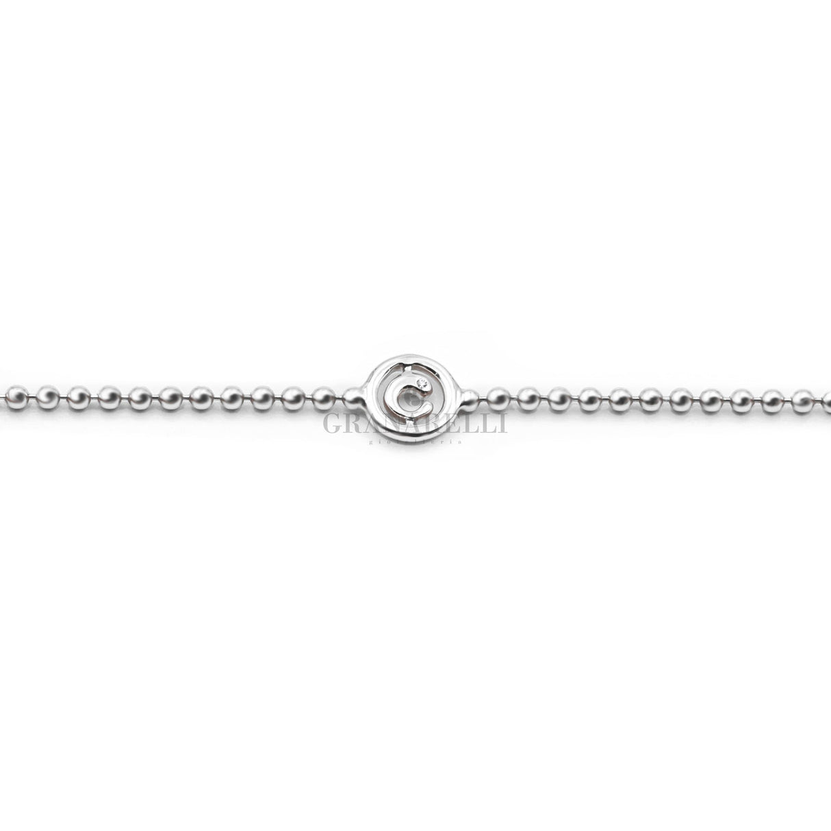 Bracciale ciondolo Bimba con Diamanti in Oro Bianco-Bracciali-CRIVELLI-Gioielleria Granarelli
