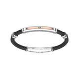 Bracciale con targa in argento e oro rosa-Bracciali-ZANCAN- [SKU] -Gioielleria Granarelli
