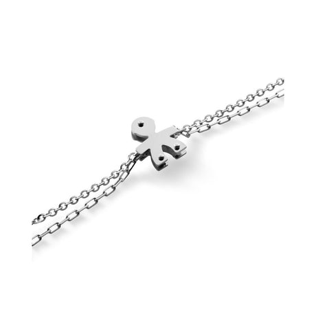 Bracciale i Classici Bimbo Oro Bianco e Diamante-Bracciali-LE BEBE'-Gioielleria Granarelli
