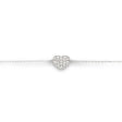 Bracciali Bracciale oro Bianco e Cuore Pavè CRIVELLI