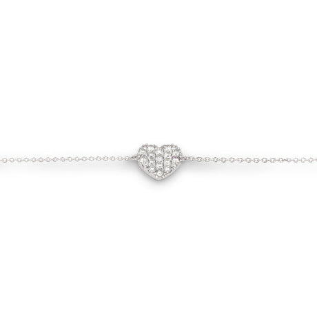 Bracciali Bracciale oro Bianco e Cuore Pavè CRIVELLI