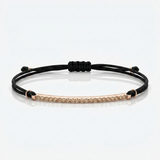 Bracciale Barretta Cordino Nautico misura MEDIA - Oro Rosa 18kt Diamanti Brown