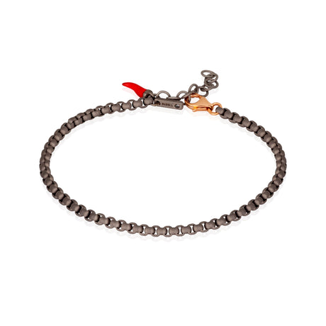 Bracciale Titanio ScoobyDoo con Ciondolo crono rosso-Bracciali-MANO-Gioielleria Granarelli