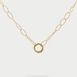 Collana Lunga Base Maglie ovali anello cerchio