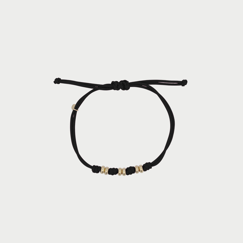 Bracciale Soft Rondelle e Nodi Nero