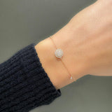Bracciale Light Piastra Pavè In Oro Rosa
