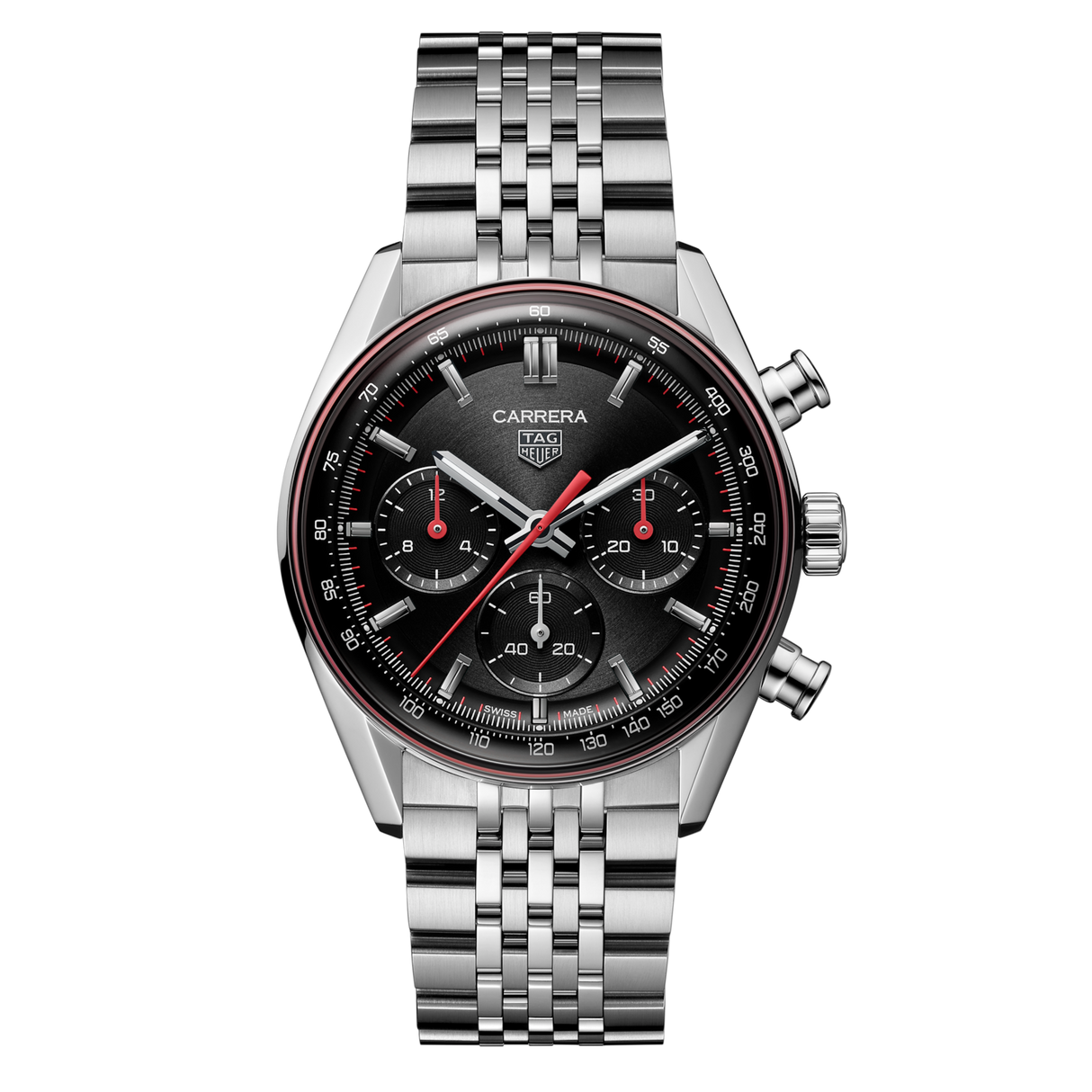 Carrera Automatico Chronograph Nero 41 mm Acciaio