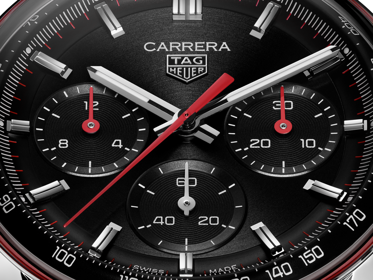 Carrera Automatico Chronograph Nero 41 mm Acciaio