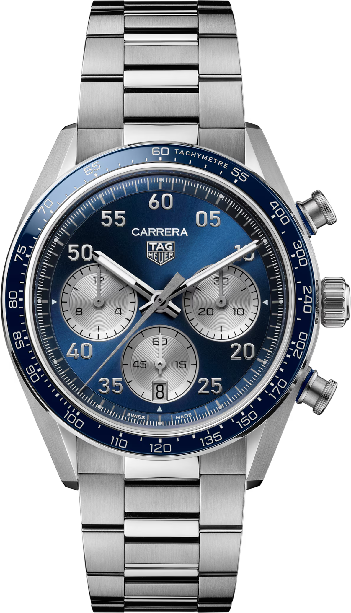 Carrera Automatico Chronograph Blu 42 mm Acciaio
