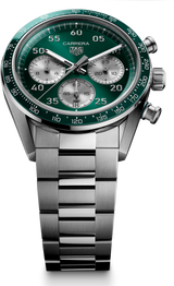 Carrera Automatico Chronograph Verde 42 mm Acciaio
