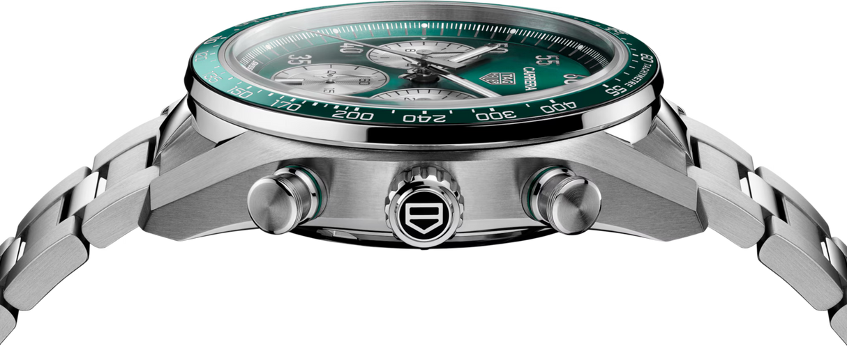 Carrera Automatico Chronograph Verde 42 mm Acciaio
