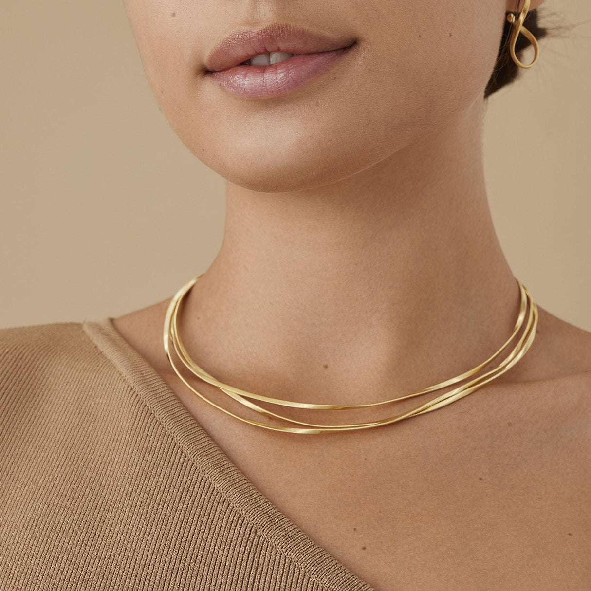 Collana Marrakech Oro Giallo 3 fili