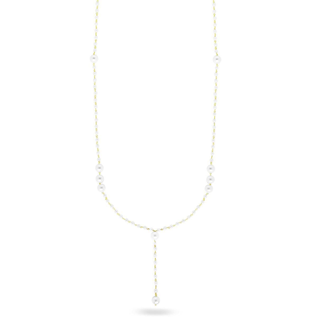 Collana Lunga Cravatta con perle - Whiteside-Girocolli-RUE DES MILLE-Gioielleria Granarelli