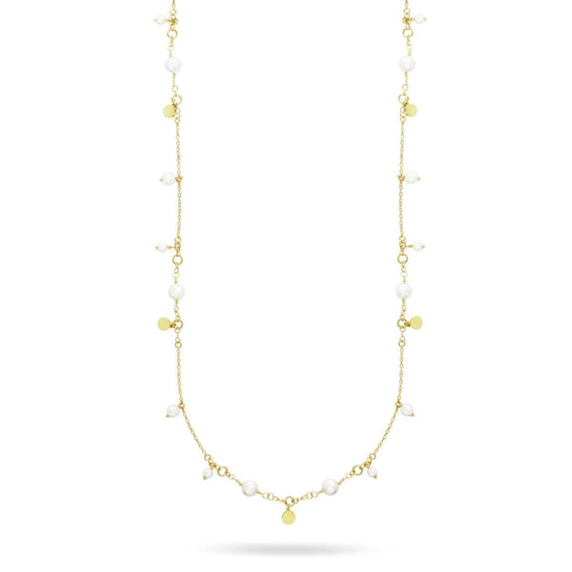 Collana Lunga con Perle pendenti e Medaglie - Whiteside-Girocolli-RUE DES MILLE-Gioielleria Granarelli