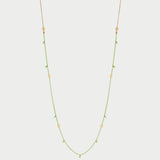 Collana catena verniciata, zirconi e medaglie Verde