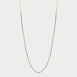 Collana catena verniciata, zirconi e medaglie