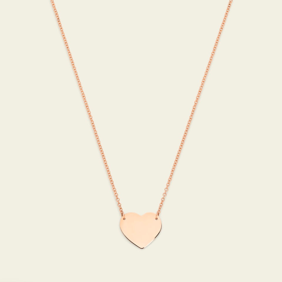 Collana Cuore a lastra Oro Rosa Marco Gerbella
