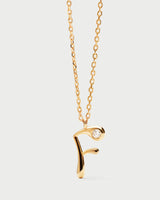 Collana con pendente iniziale F
