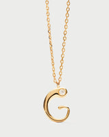 Collana con pendente iniziale G