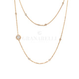 Collana Lunga Con Pavè di diamanti in Oro rosa-Girocolli-CRIVELLI-Gioielleria Granarelli