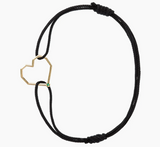 BRACCIALE CORDINO, CORAZON CON SMERALDO