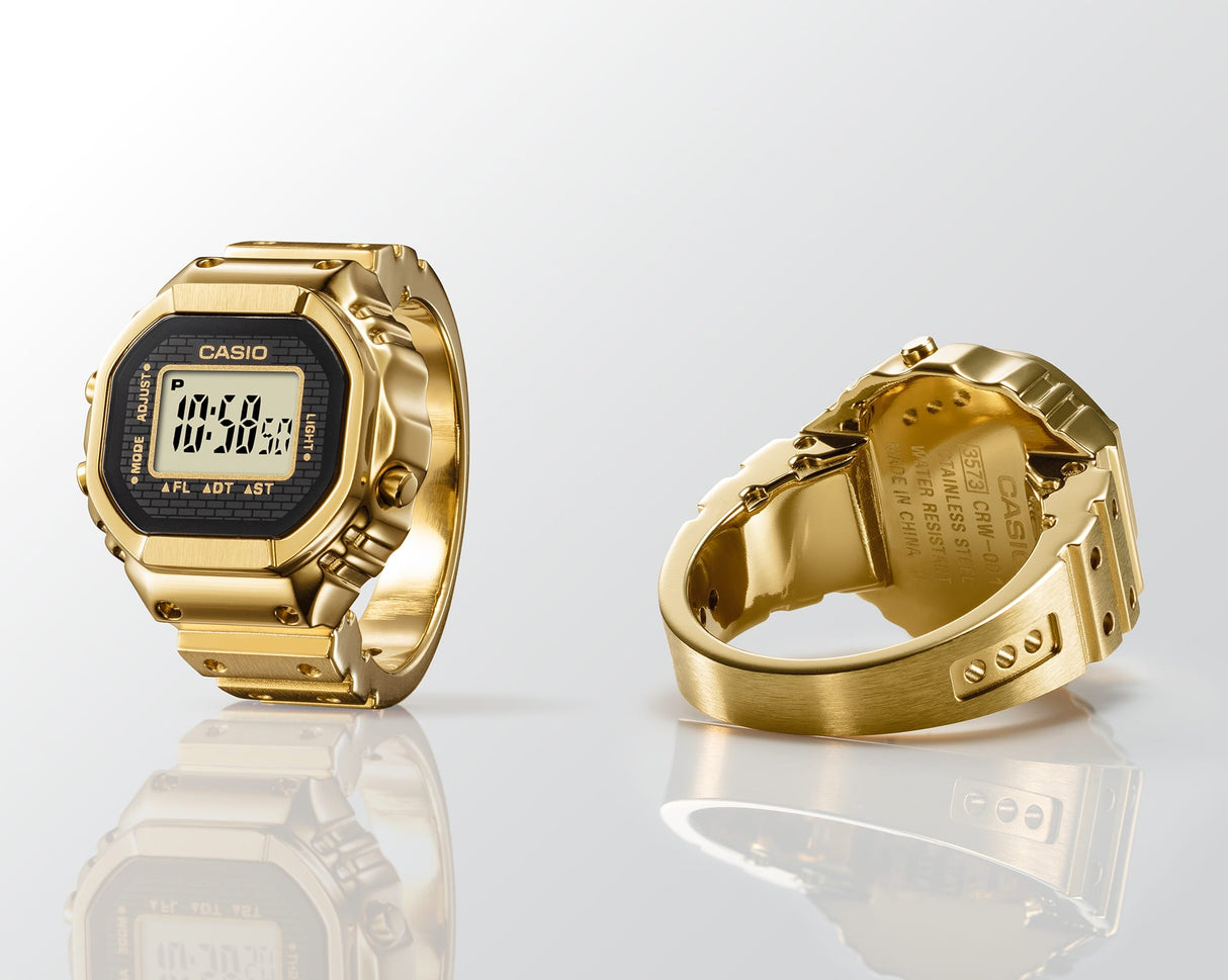 Orologio ad Anello Acciaio Dorato CRW-001G