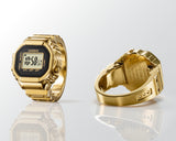 Orologio ad Anello Acciaio Dorato CRW-001G