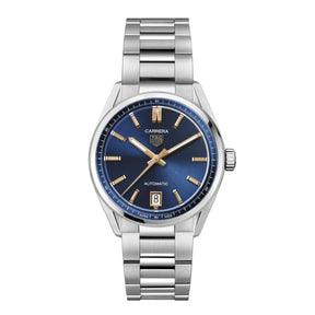 Carrera Date 36mm Blu Acciaio-Orologi-TAG HEUER-Gioielleria Granarelli
