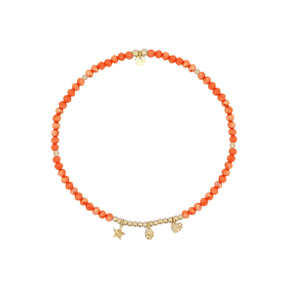 Cavigliera Elastica Arancione-Bracciali-RUE DES MILLE-Gioielleria Granarelli