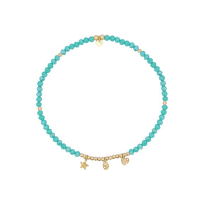 Cavigliera Elastica Verde Acqua-Bracciali-RUE DES MILLE-Gioielleria Granarelli