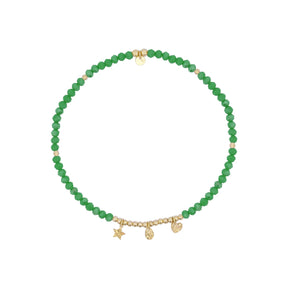 Cavigliera Elastica Verde-Bracciali-RUE DES MILLE-Gioielleria Granarelli