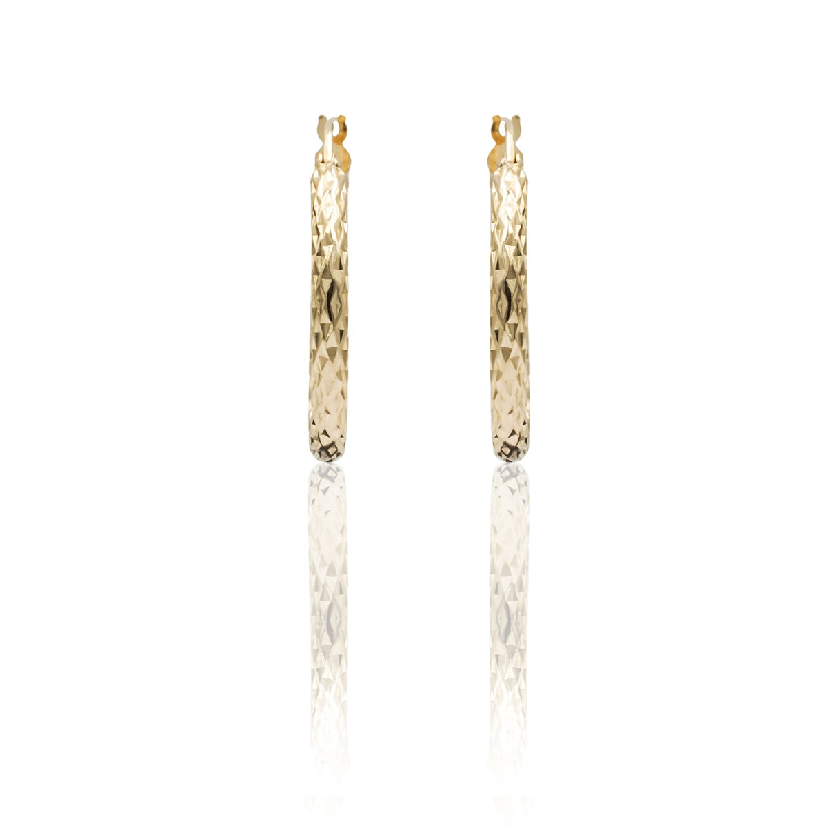 Cerchi sfaccettati Oro Giallo Ø2.7cm-Orecchini-GRANARELLI-Gioielleria Granarelli