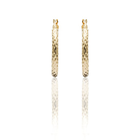 Cerchi sfaccettati Oro Giallo Ø2.7cm-Orecchini-GRANARELLI-Gioielleria Granarelli