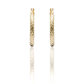 Cerchi sfaccettati Oro Giallo Ø3.2cm-Orecchini-GRANARELLI-Gioielleria Granarelli