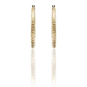 Cerchi sfaccettati Oro Giallo Ø3.5cm-Orecchini-GRANARELLI-Gioielleria Granarelli