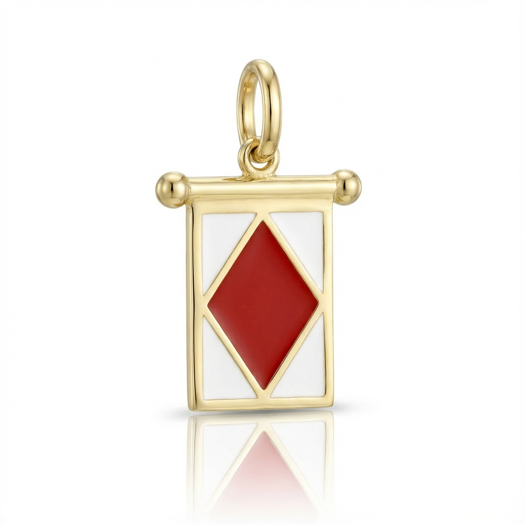 Ciondolo Bandierina Marinara Oro Giallo 9kt