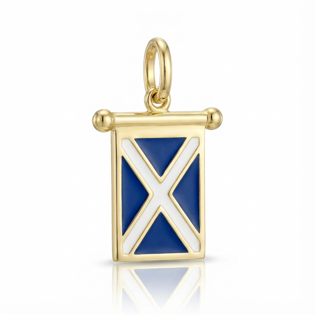 Ciondolo Bandierina Marinara Oro Giallo 9kt