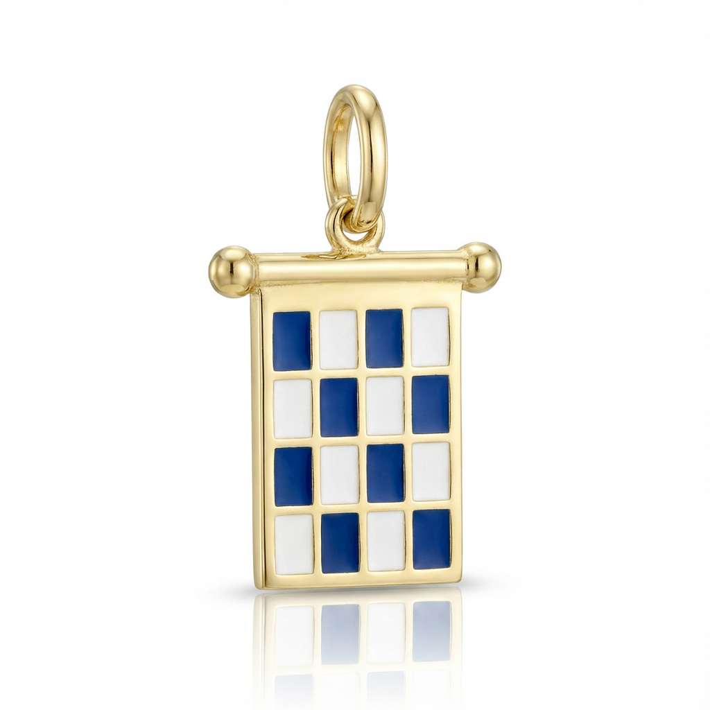 Ciondolo Bandierina Marinara Oro Giallo 9kt