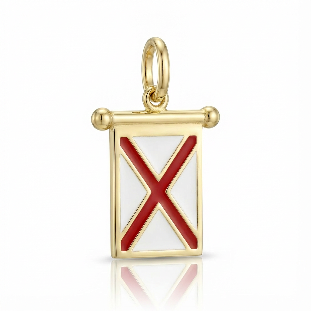 Ciondolo Bandierina Marinara Oro Giallo 9kt