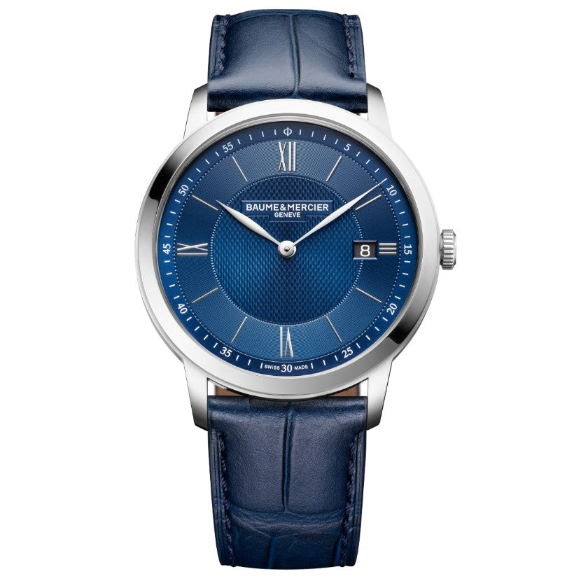 Classima Quarzo Acciaio Blu Pelle 40mm 10878