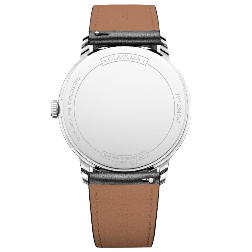 Classima 10884 Quarz, weißes Leder, 40 mm