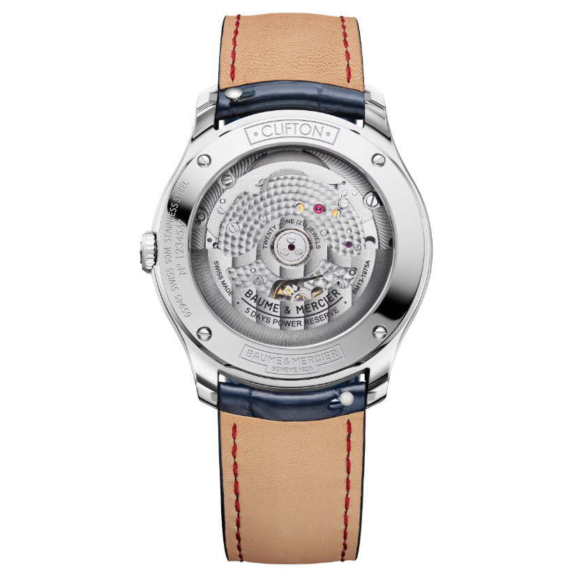 Clifton Automatico Pelle Blu 10771-Orologi-BAUME ET MERCIER-Gioielleria Granarelli
