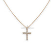 Collana Croce di Diamanti in Oro Rosa-Girocolli-CRIVELLI-Gioielleria Granarelli