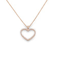 Collana Cuore Silhouette Oro Rosa e Diamanti-Girocolli-CRIVELLI- [SKU] -Gioielleria Granarelli