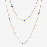 Collana DoDo Sautoir Mini Granelli Oro Rosa e Ceramica-DODO-DCC1007GRANXCBL9R-90-Gioielleria Granarelli