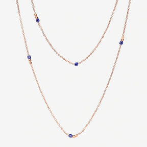 Collana DoDo Sautoir Mini Granelli Oro Rosa e Ceramica-DODO-DCC1007GRANXCBL9R-90-Gioielleria Granarelli