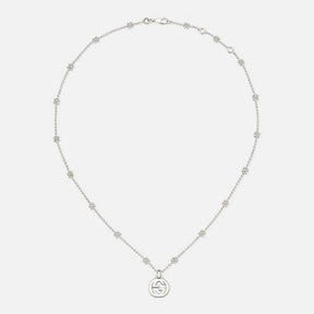 Collana Fiore con ciondolo GG in argento-Girocolli-GUCCI- [SKU] -Gioielleria Granarelli