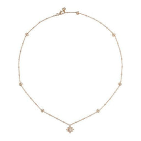 Collana Flora Oro Rosa con Diamanti-Girocolli-GUCCI- [SKU] -Gioielleria Granarelli