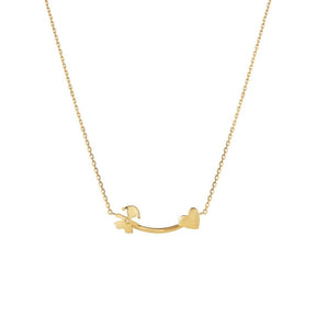 Collana Les Petits Bimba e Cuore, Oro Giallo e Diamante-Girocolli-LE BEBE'-Gioielleria Granarelli