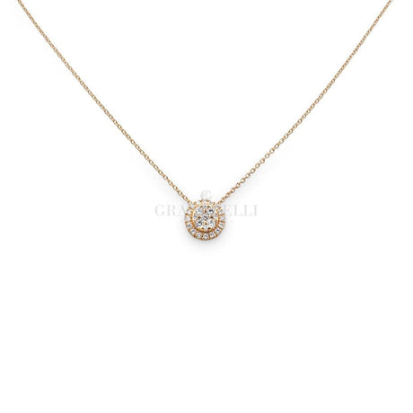 Collana Tondo in Oro Rosa e Diamanti-Girocolli-CRIVELLI- [SKU] -Gioielleria Granarelli